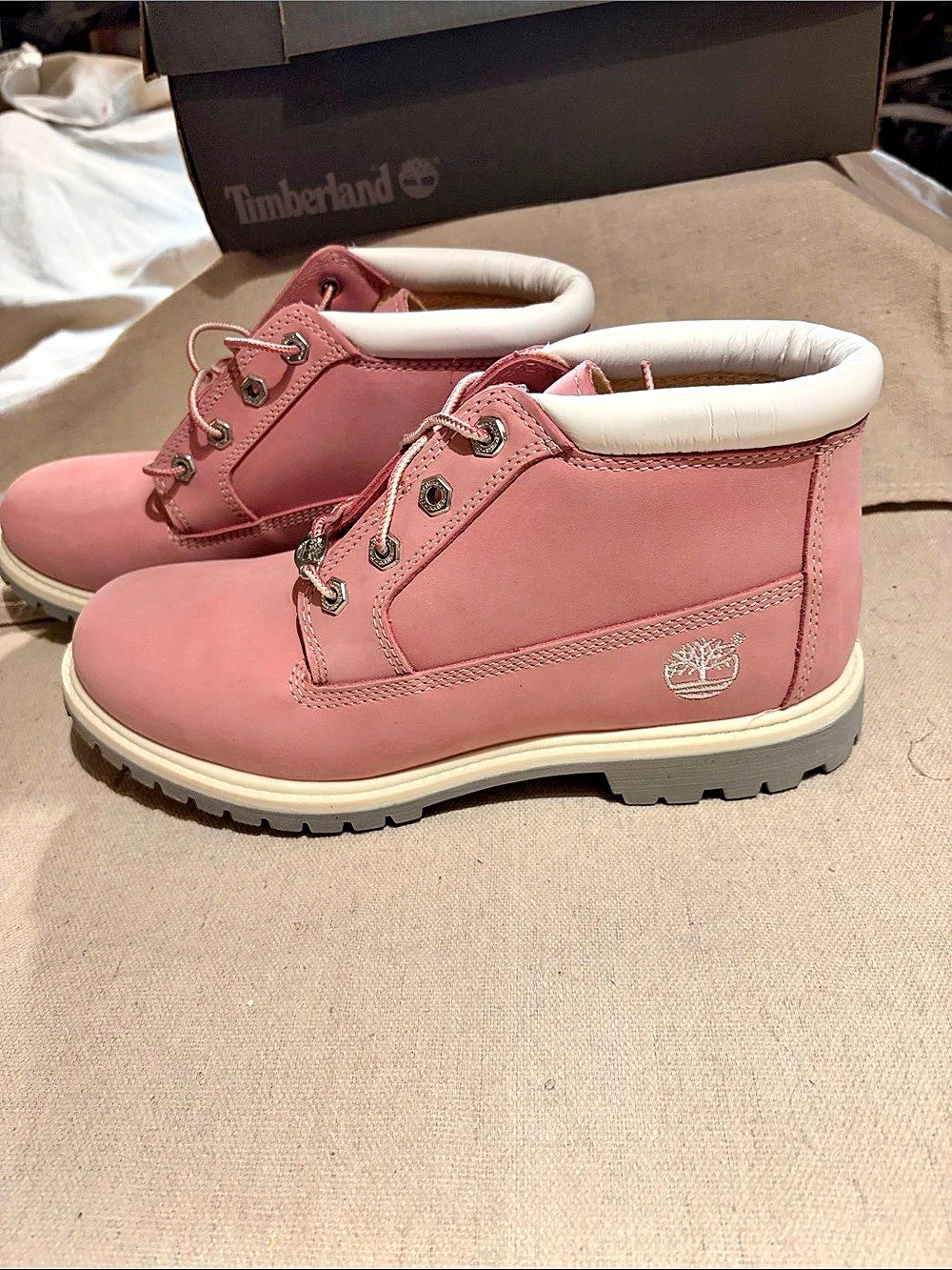 Timberland Women's Nellie Chukka Double Waterproof Boot Pink Boots